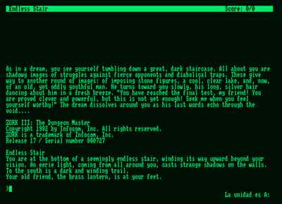 První obrazovka z Amstrad PCW verze
