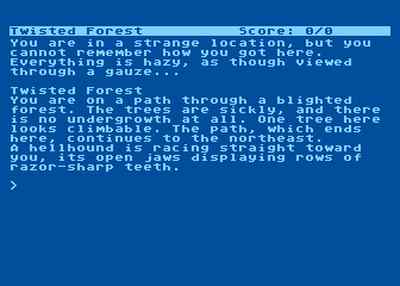 První obrazovka z Atari 8-bit verze